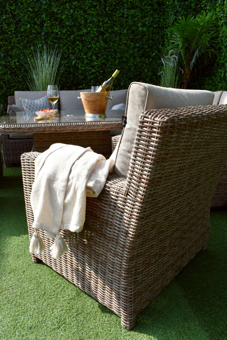 Madrid Curved Corner Suite with Two Armchairs