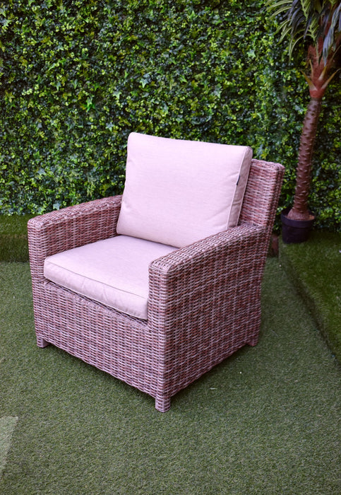 Madrid Curved Corner Fire Pit Suite with Two Armchairs