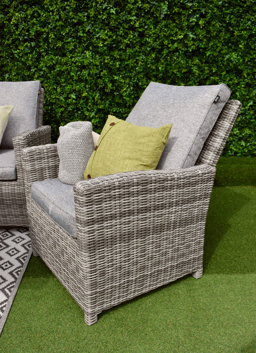 Tuscany L-Corner Reclining Firepit Speckled Grey
